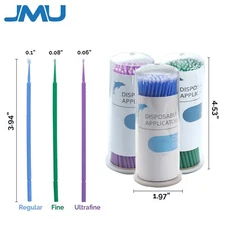 400 Micro Brushes Applicators Microbrush Dental (Regular, Fine, Super Fine) Eye