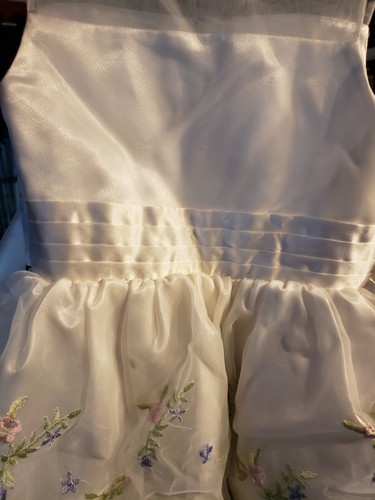 Vintage Girls Dress Size 4!! Fancy retro 1990s Unique! Beautiful Flowers - Picture 7 of 8
