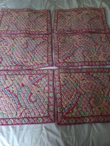 SIX VERA BRADLEY PLACEMENTS paisley 12 1/2" x 17" - Picture 2 of 5