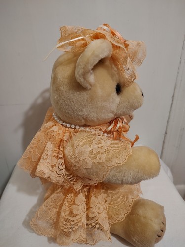 Vntg Cafi Hauppauge NY Stuffed Plush Victoria Teddy Bear - Jointed Arms Legs 16" - Picture 7 of 10