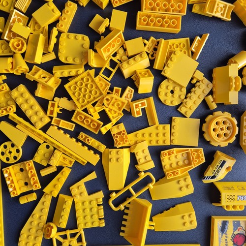 Lego 300g Konvolut GELB Steine Platten Pisten rund Kleinteile Bulk Restposten - Bild 7 von 13