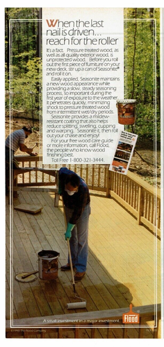 1990 Vintage Print Ad When the last nail is driven reach for roller Seasonite - Picture 2 of 2