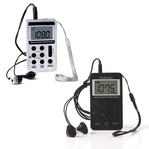 Am FM Personal Radio Stereo Portable Sports Digital Display Earphone 2 Color - Picture 2 of 14