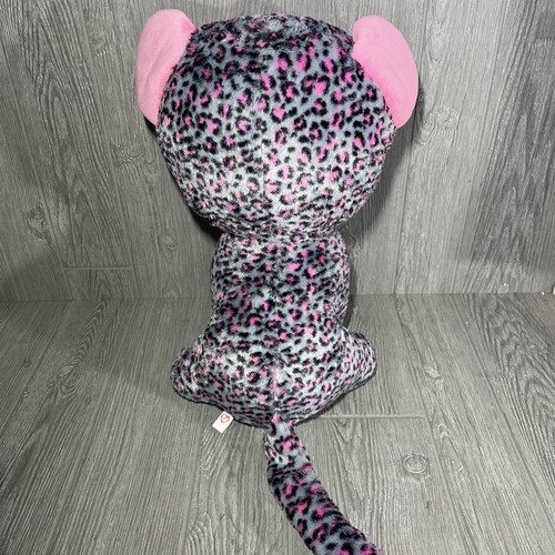 Extra Large Ty Beanie Boo Jumbo Tasha 18” inches Leopard Pink Glitter Eyes 2014 - Picture 2 of 3