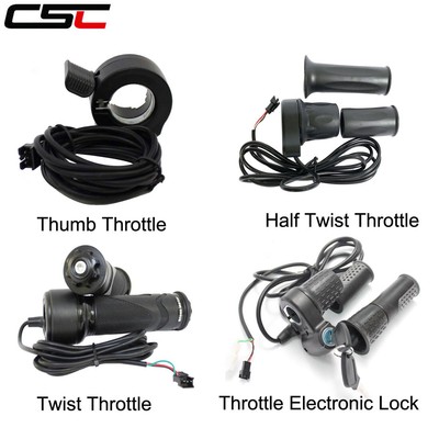 Electric Wheel Thumb Half Twist Throttle Splint Support Cable 1.5m 36V 48V Ebike