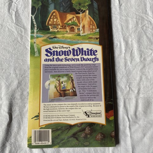 Snow White & Seven Dwarfs Soundtrack Vintage Disney CD 004 New LONG Box Original - Picture 4 of 6