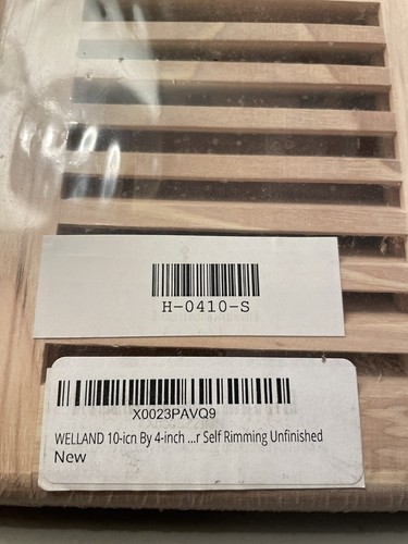 WELLAND & Homewell Lot Of 5 Hardwood Vent Floor Register, Unfinished 4x10 4x12 - Picture 5 of 5
