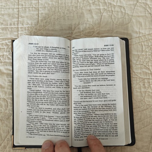 NIV 1984 schwarze Lederweste Tasche Share Jesus without Fear New Testament - Bild 24 von 24