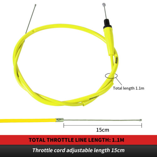 NIBBI Twist Throttle Housing Hand Grip 1100mm Yellow Cable PIT PRO DIRT BIKE ATV - Picture 3 of 10