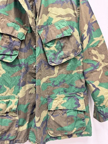 1969 USGI USMC ERDL WOODLAND CAMO CTN RIPSTOP POLIN CLASS 2 COAT - MEDIUM SHORT - Picture 8 of 10