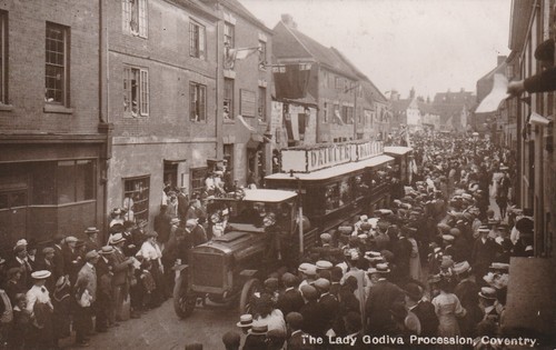 RP The Lady Godiva Procession, Coventry, Warwickshire postcard