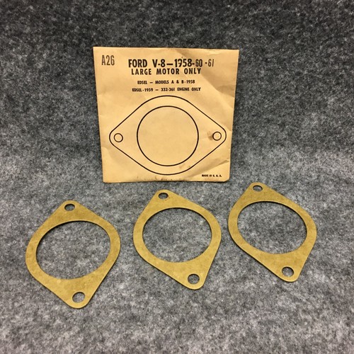 3 Atlas A26 Ford V8 1958-1960 Large Motor Thermostat Gaskets NOS 33083 - Bild 1 von 2