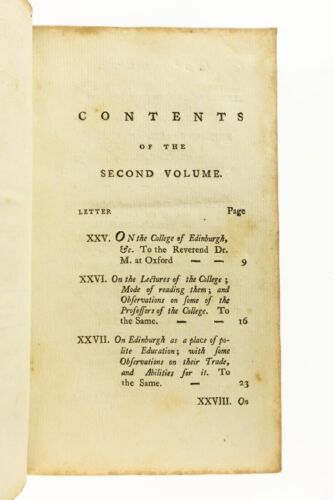 Letters from Edinburgh Written in the Years 1774 and 1775 2 vols / 1st Edition - Picture 8 of 11