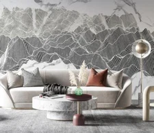 3D Continuous Mountains D739 Wall Paper Wall Print Decal Deco Wall Mural CA Romy