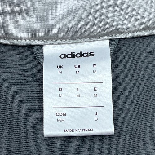 Adidas Jacket Men Medium Gray Track Suit Warm Up Performance Raglan Soccer Adult - Picture 4 of 10