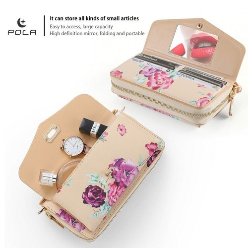 Luxury Crossbody Handbag Wallet Flower Phone Case For Samsung S23 S24 S25 Ultra - Picture 57 of 84