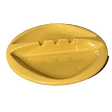 Ashtray Vintage Melamine MCM 6" Plastic yellow 1970’s Made In USA