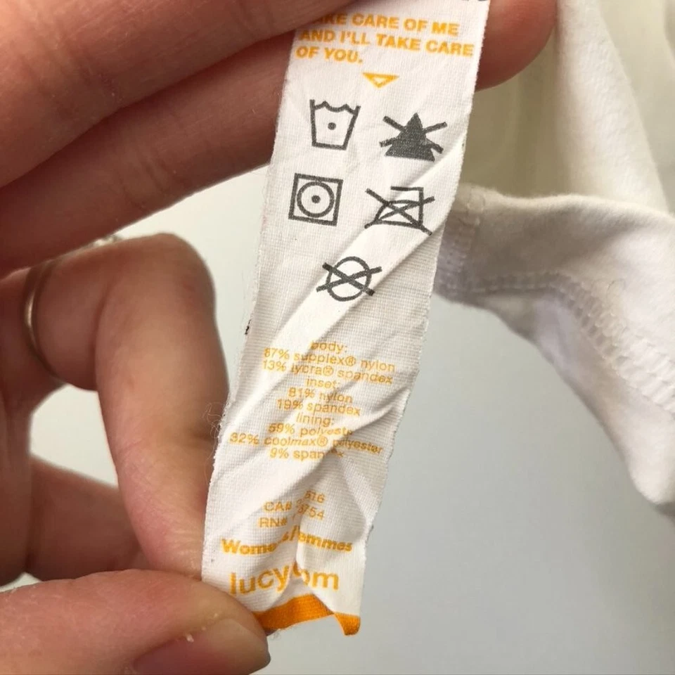 Sutiã LUCY ACTIVEWEAR branco sólido sem mangas prateleira racerback regata ativa pequeno - Imagem 4 de 4