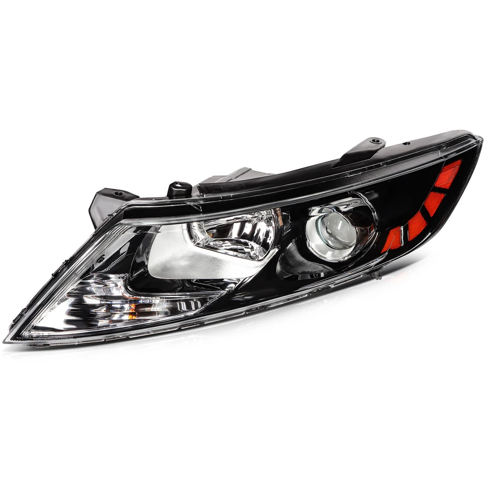 Conjunto de faros izquierdo+derecho para Kia Optima 2011-2013 par de carcasas negras Foto 2 de 4