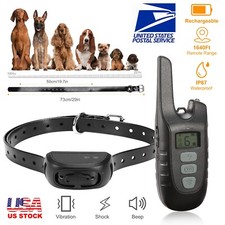 Dog Training Collar Rechargeable Remote Waterproof Electric Shock Pet Training