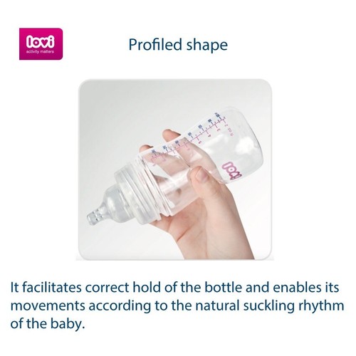New Lovi Wideneck 150 ml clear plastic bottle with silicone teat for baby infant - Picture 5 of 12