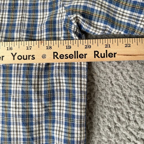 Vintage Structure Shirt Adult Medium White Blue Oxford Cotton Button Up Mens - Picture 8 of 13