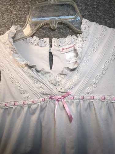 American Girl Pajama Set Top & Shirts-Girls Size (S)7/8 White Lace Bow Front-2pc - Picture 5 of 24