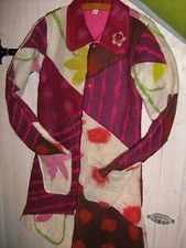 Filzmantel Gr.M/L Zaubermantel Hippy Elfe gemustert,patchwork handarbeit NEU