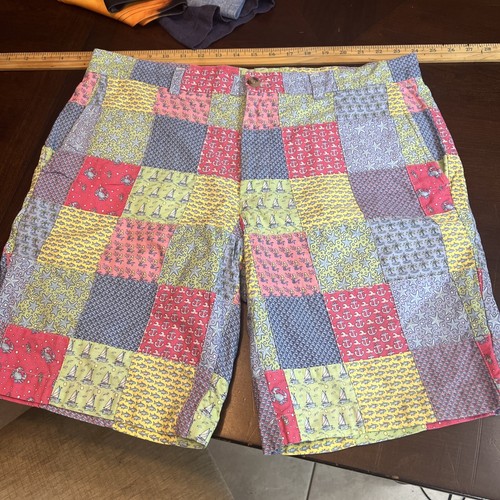 Vineyard Vines Shorts Herren 34 rosa bunt Patchwork kariert Chino Club Preppy - Bild 4 von 6