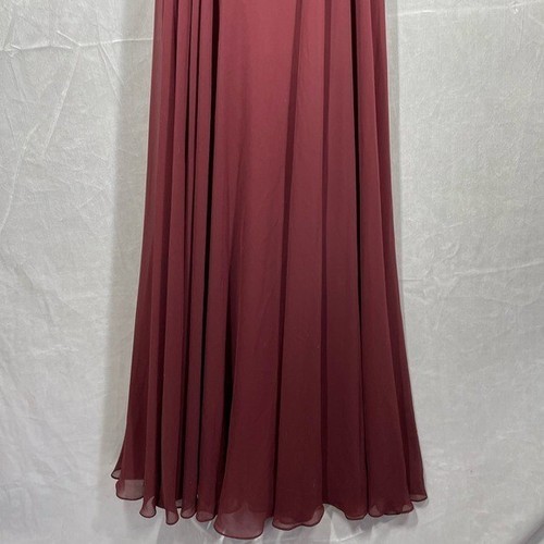 NWT Jenny Yoo Collection Inesse Hibiscus Luxe Chiffon Gown Sz 8 - Picture 8 of 13