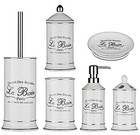 Le Bain Bathroom Accessories Soap Dish Lotion Dispenser Toilet Brush Holder Tumb