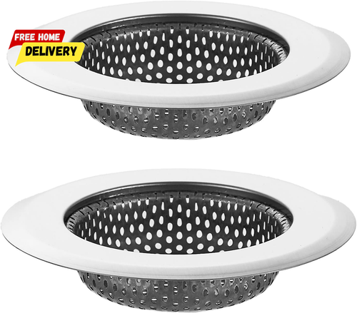 2PCS Kitchen Sink Strainer-Stainless Steel, Large Wide Rim 4.5" Diameter Kitchen - Picture 8 of 12