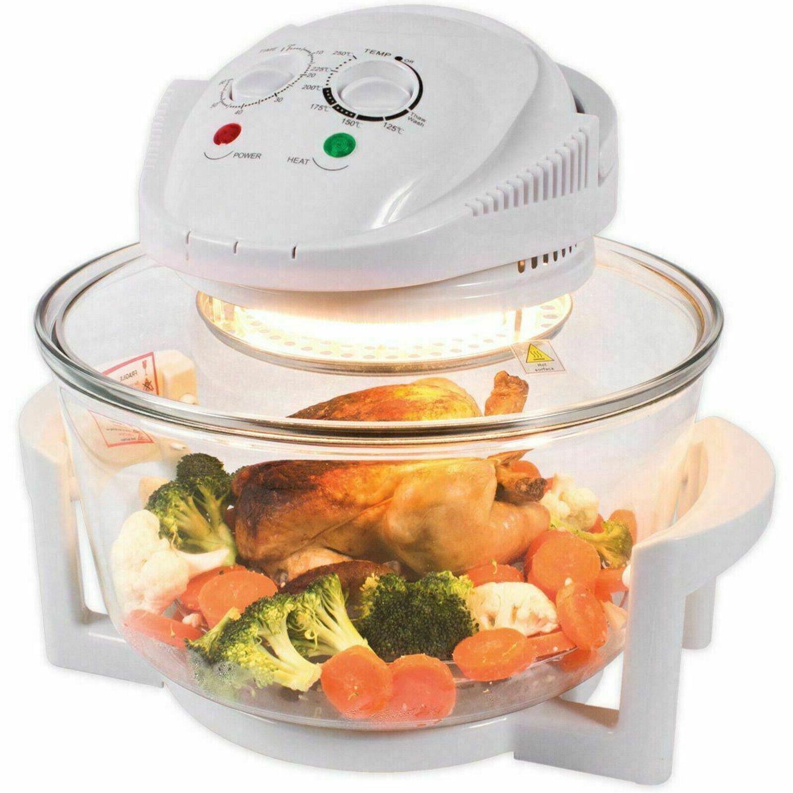 12L 1300W Halogen Oven Convection Cooker Air Fryer Fast Health Cooking