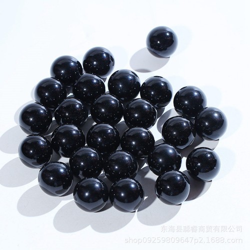 50mm Natural Black Obsidian Gemstone Sphere Healing Quartz Crystal Ball W/ Stand - Picture 8 of 12