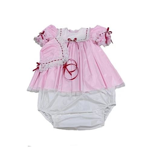 Custom Haian PVC ADULT BABY SISSY ROMPER-DRESS 2 IN 1(WITH MATCHING BONNET)