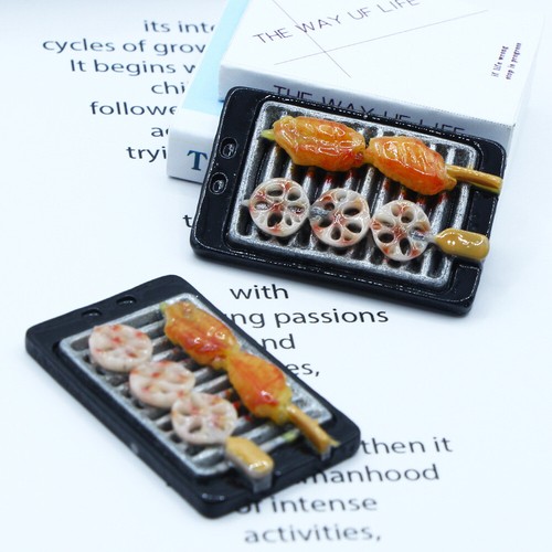 6PC 1:12 Scale Dollhouse Miniatures Food  Baking Tray Roast Chicken Kitchen Set - Bild 10 von 11