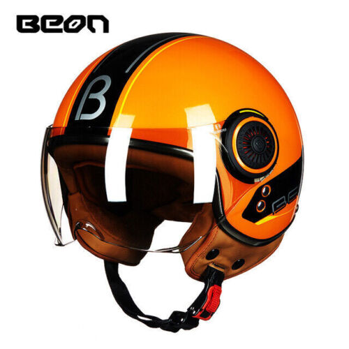 DOT ECE Vintage Motorcycle Helmets Half Open Face Motorbike Scooter Helmet Casco - Imagen 14 de 34