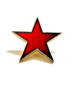3D Red Star Enamel Pin Badge Marxist Socialist Communist Soviet