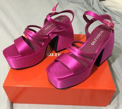 サンダル・ミュール NODALETO NODALETO Sandals (NO1128124 SHOCKING PINK SATIN) Nodaleto - Bulla Chibi Shocking Pink Satin size 38 | eBay