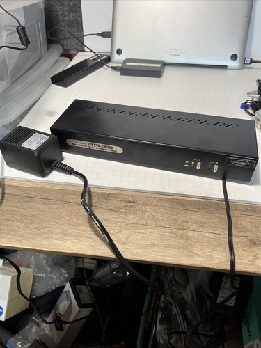 NICE BLK LinksKey 2-PORT USB KVM SWITCH DUAL MONITOR DVI+VGA 7.1 LDV-DM712AUSK
