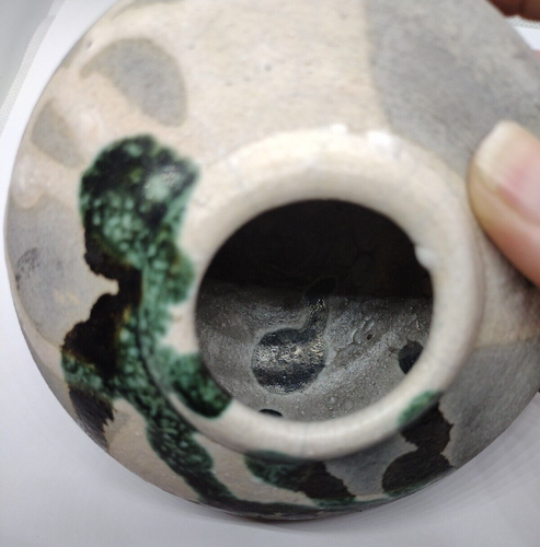 Intriguing Handcrafted Pottery Drip Glaze Vase Signed by Artist Unique Studio - Picture 9 of 14