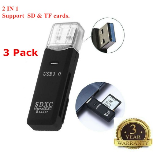 3-Pack USB 3.0 High Speed Card Reader Adapter for Micro SD SDXC TF Memory Card - Picture 2 of 11