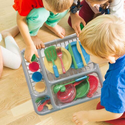 28-teiliges Kinderspielzeug, Teller Und Geschirr Für Die Küche, Spielset, - Bild 8 von 10