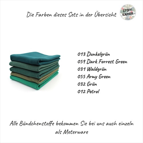 Bündchenstoff Set Paket BIO Schlauchware TEX + GOTS Bündchen Meterware Sets - Bild 9 von 81