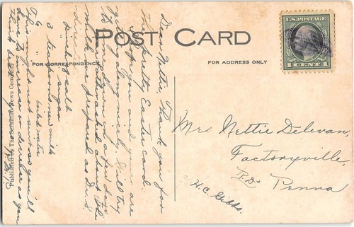 Hitting the Trail BILLY SUNDAY TABERNACLE Scranton, PA Christian 1910er Postkarte - Bild 2 von 2