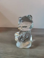 Fenton Crystal Bear Glass Paper Weight  ? Vintage