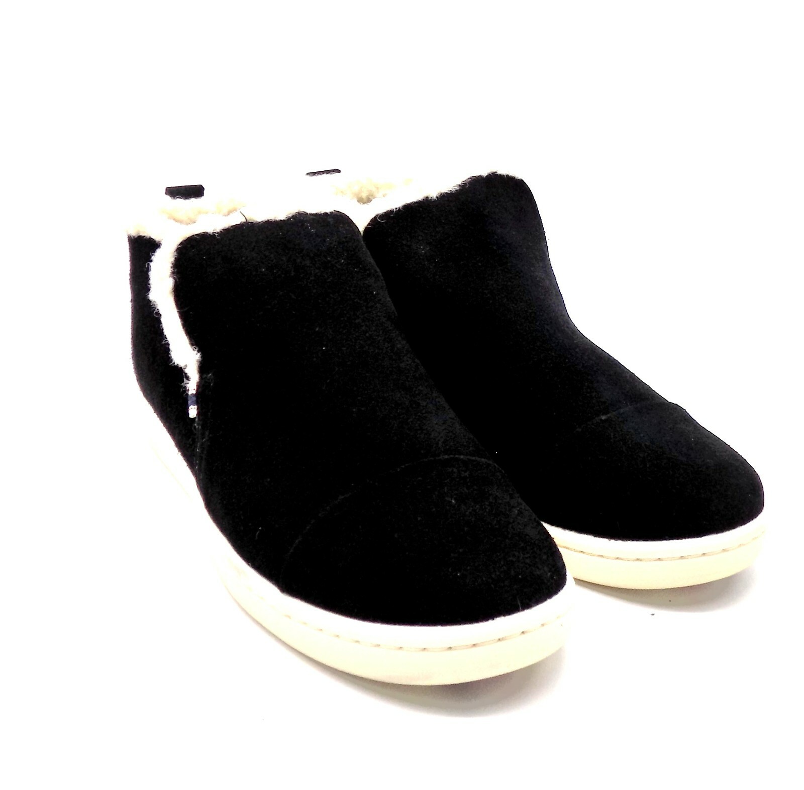 Ed Ellen Degeneres Suede Fleece Ankle Boots Size 10 Wide Black Cambon Ebay