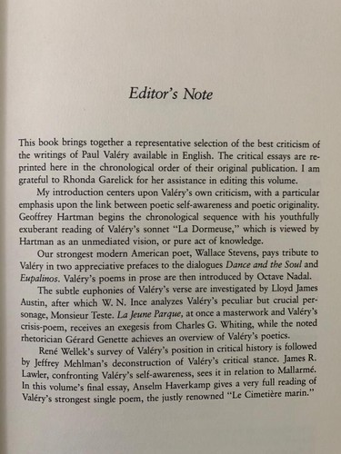 Paul Valery - Modern Critical Views by Harold Bloom. HARDCOVER - 第 6/7 張圖片