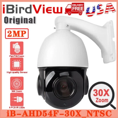 IBIRDVIEW 1080P 30X 4.5'' ZOOM 4in1 Speed Dome 2.0MP AHD/TVI/CVI/CVBS PTZ IR Night Camera