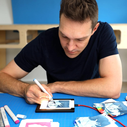 Andymation'S Flipbook Zestaw startowy dla dzieci i z podkładką świetlną LED do rysowania i t - Zdjęcie 5 z 12